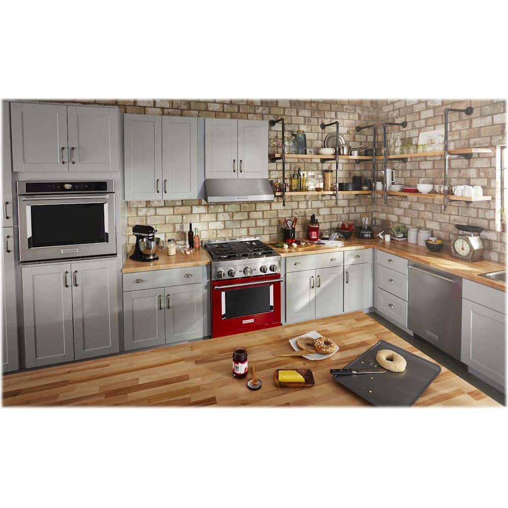 KitchenAid 30" Slide-In Gas Range 4.1 cu ft Convection KFGC500JPA - Image 6