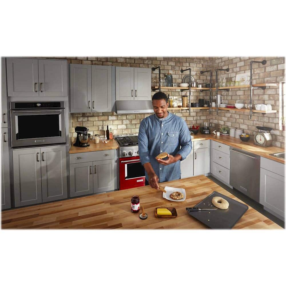 KitchenAid 30" Slide-In Gas Range 4.1 cu ft Convection KFGC500JPA - Image 7
