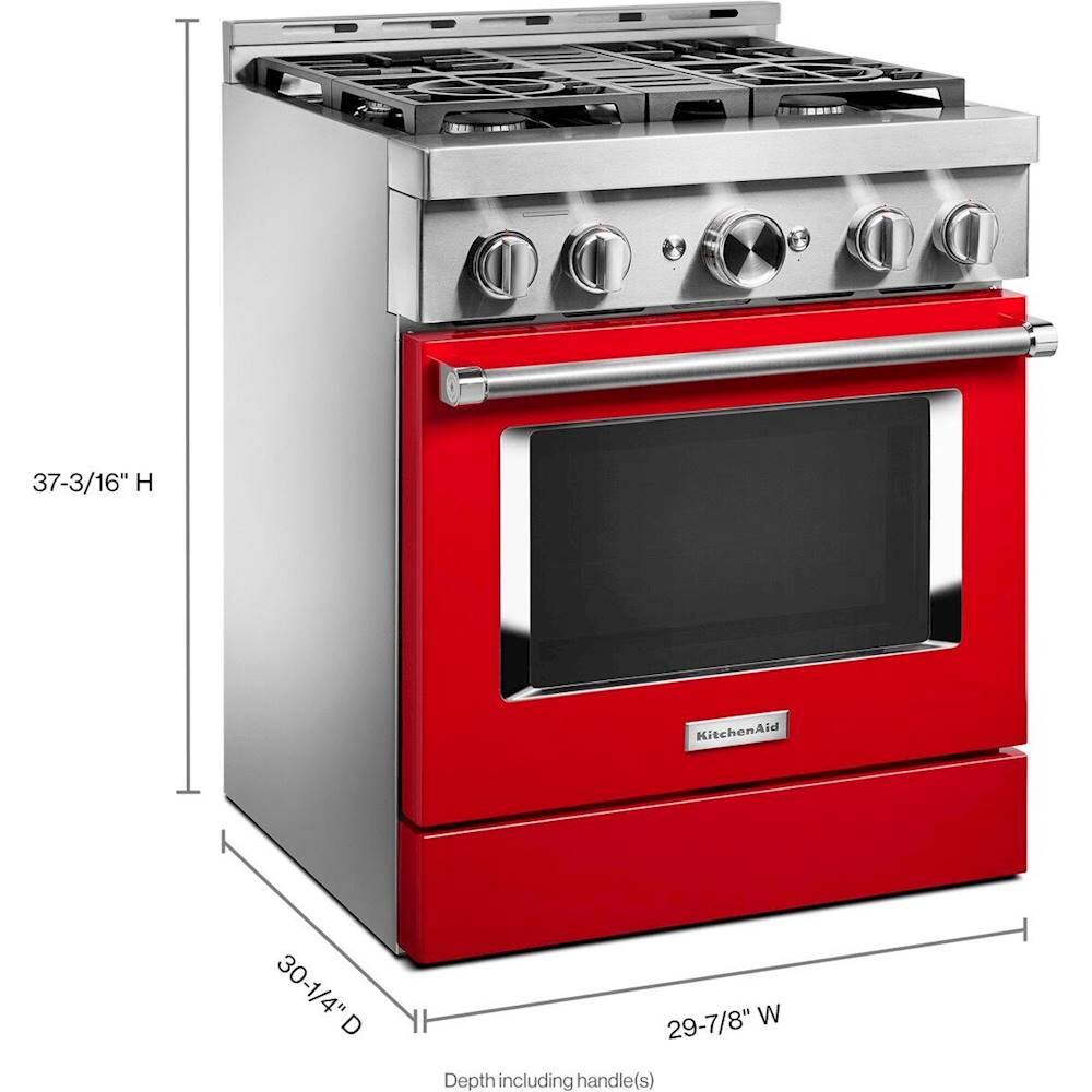 KitchenAid 30" Slide-In Gas Range 4.1 cu ft Convection KFGC500JPA - Image 2