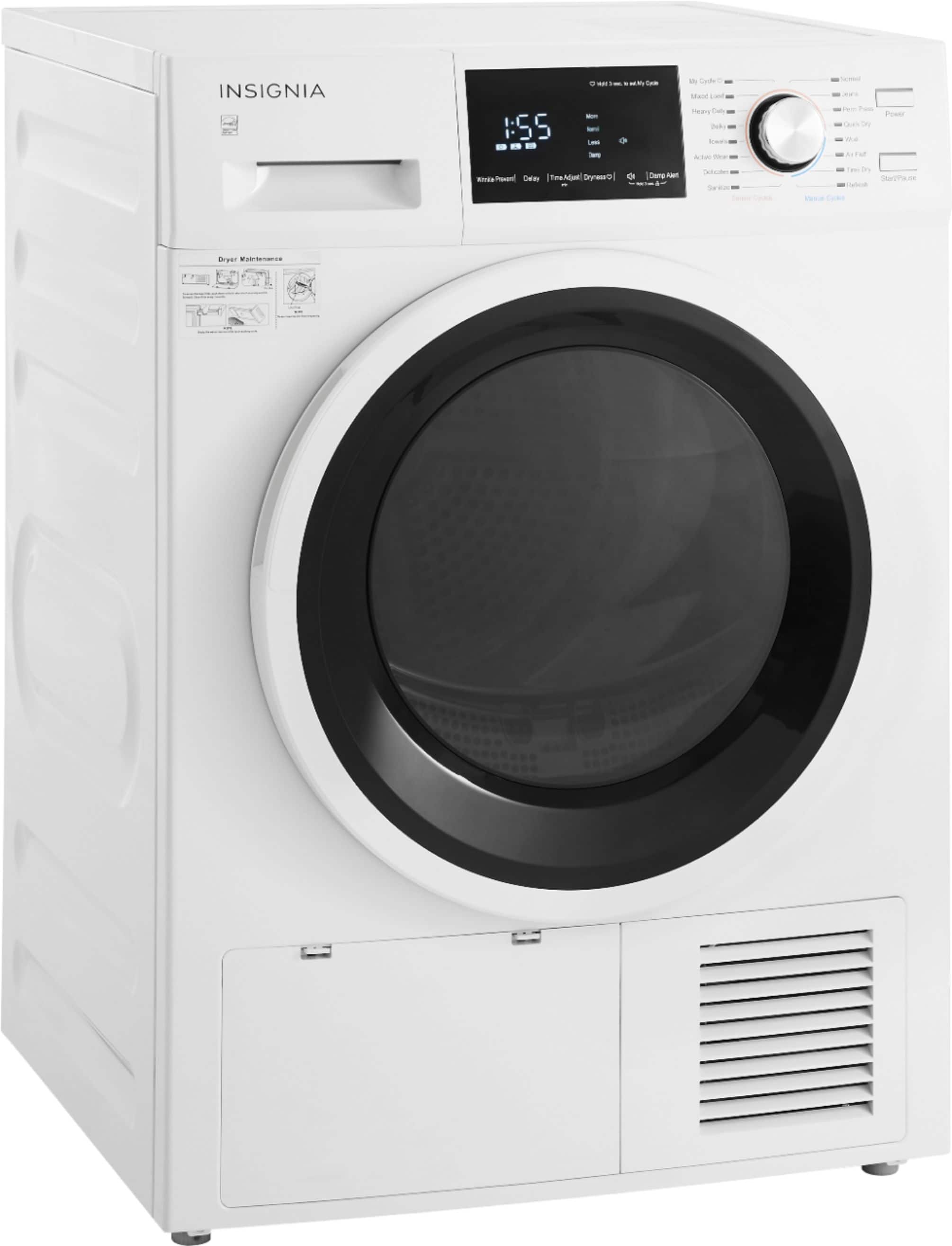 Insignia 4.4 Cu. Ft. 16-Cycle Stackable Electric Dryer White NS-FDRE44W1 - Image 1