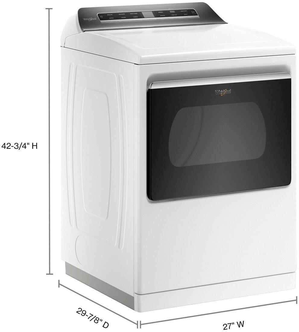 Whirlpool Electric Dryer 7.4 Cu. Ft Smart Steam WED8127LW - Image 2