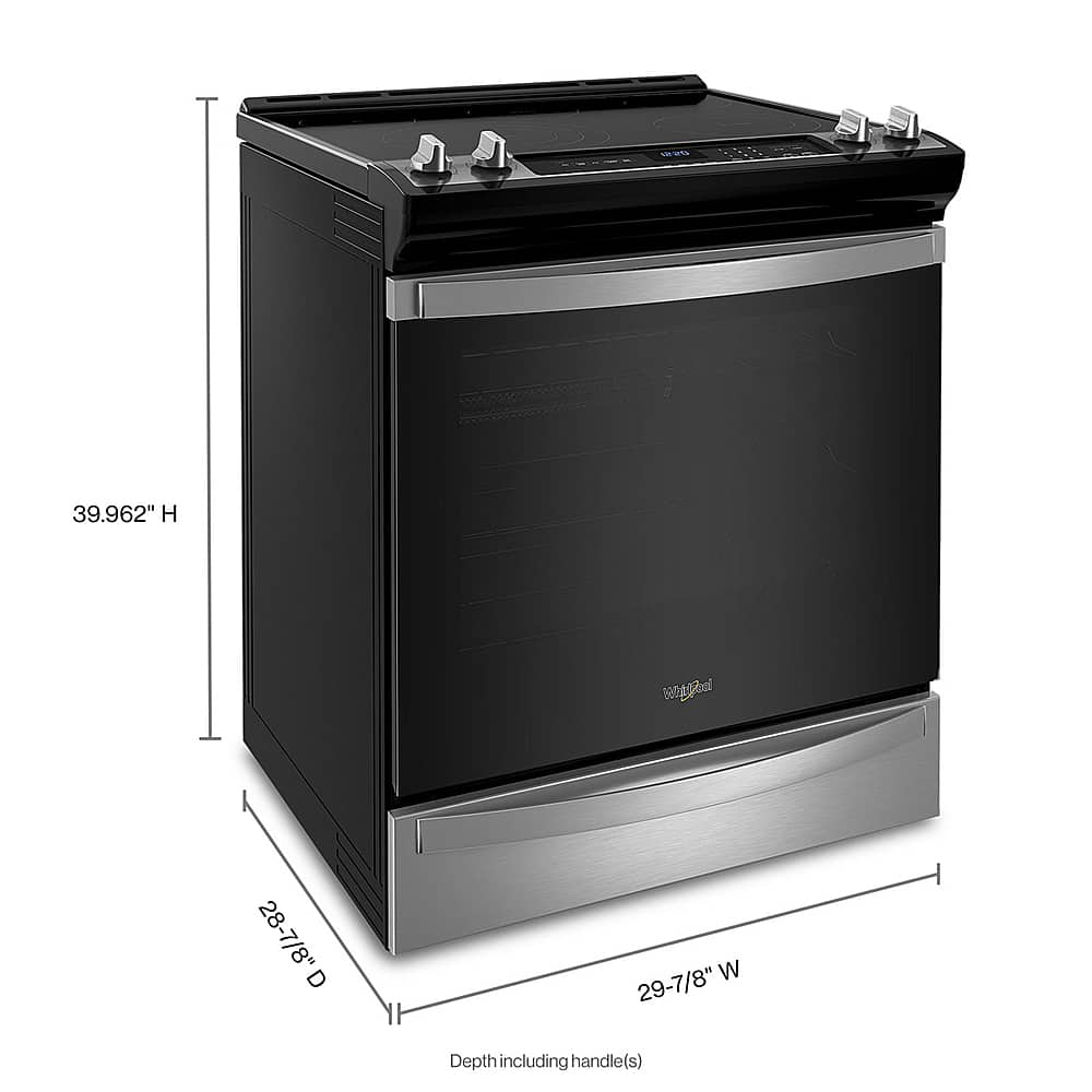 Whirlpool 30" Slide-In Electric Range 6.4 cu. ft Convection WEE745H0LZ - Image 2