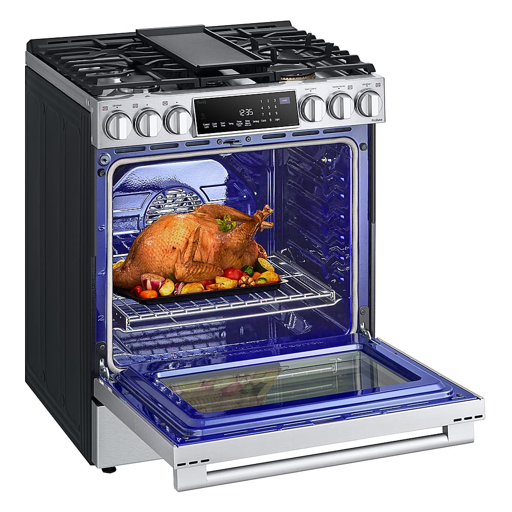 LG Studio 30" Slide-In Gas Range 6.3 Cu. Ft Smart Convection LSGS6338F - Image 8