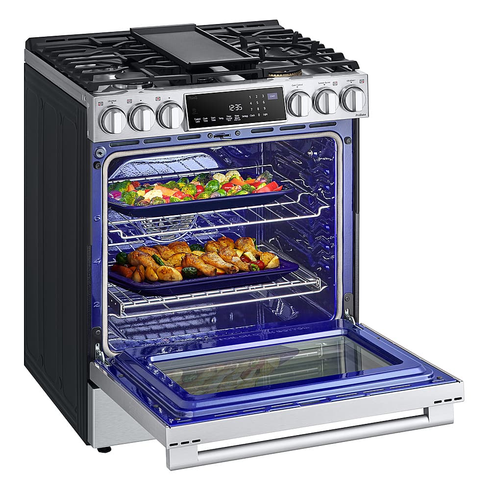 LG Studio 30" Slide-In Gas Range 6.3 Cu. Ft Smart Convection LSGS6338F - Image 3