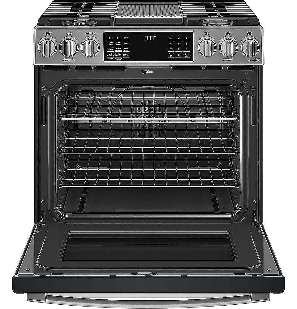 GE Profile 30" Slide-In Built-In Gas Convection Range 5.6 Cu. Ft PGS930YPFS - Image 2