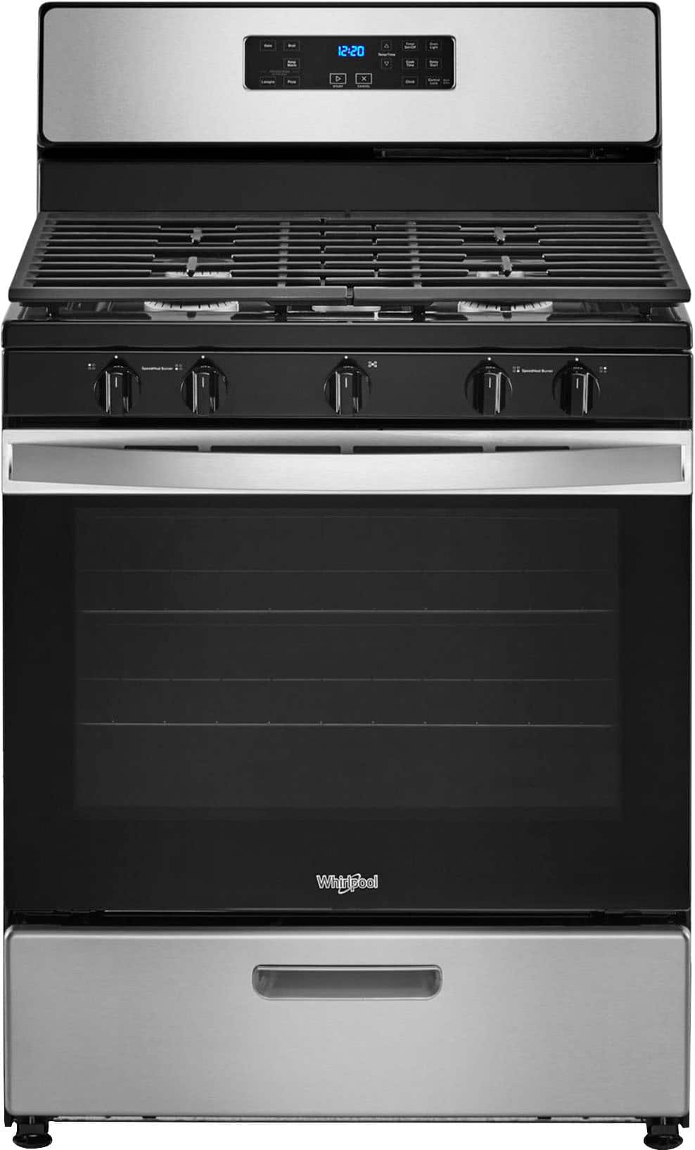 Whirlpool 30" Freestanding Gas Range 5 Burner Stainless 5.1 cu. ft WFG505M0MS - Image 1