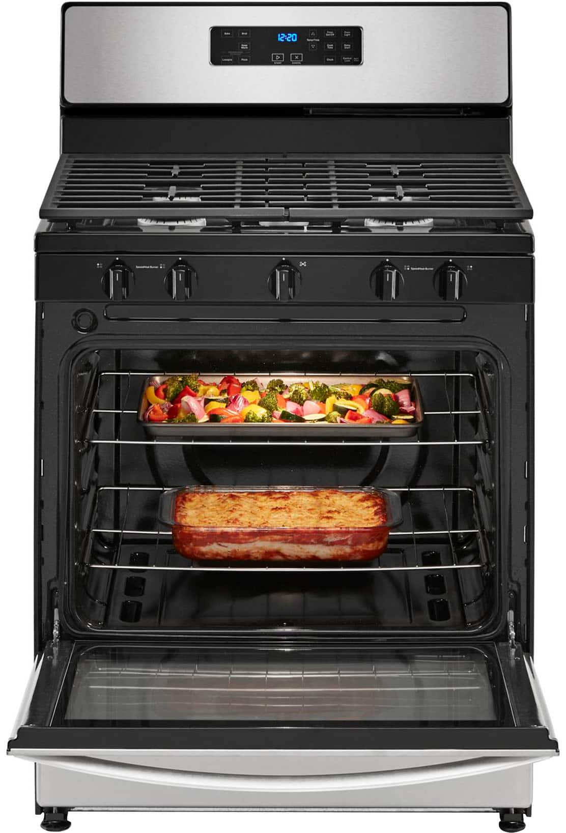 Whirlpool 30" Freestanding Gas Range 5 Burner Stainless 5.1 cu. ft WFG505M0MS - Image 4
