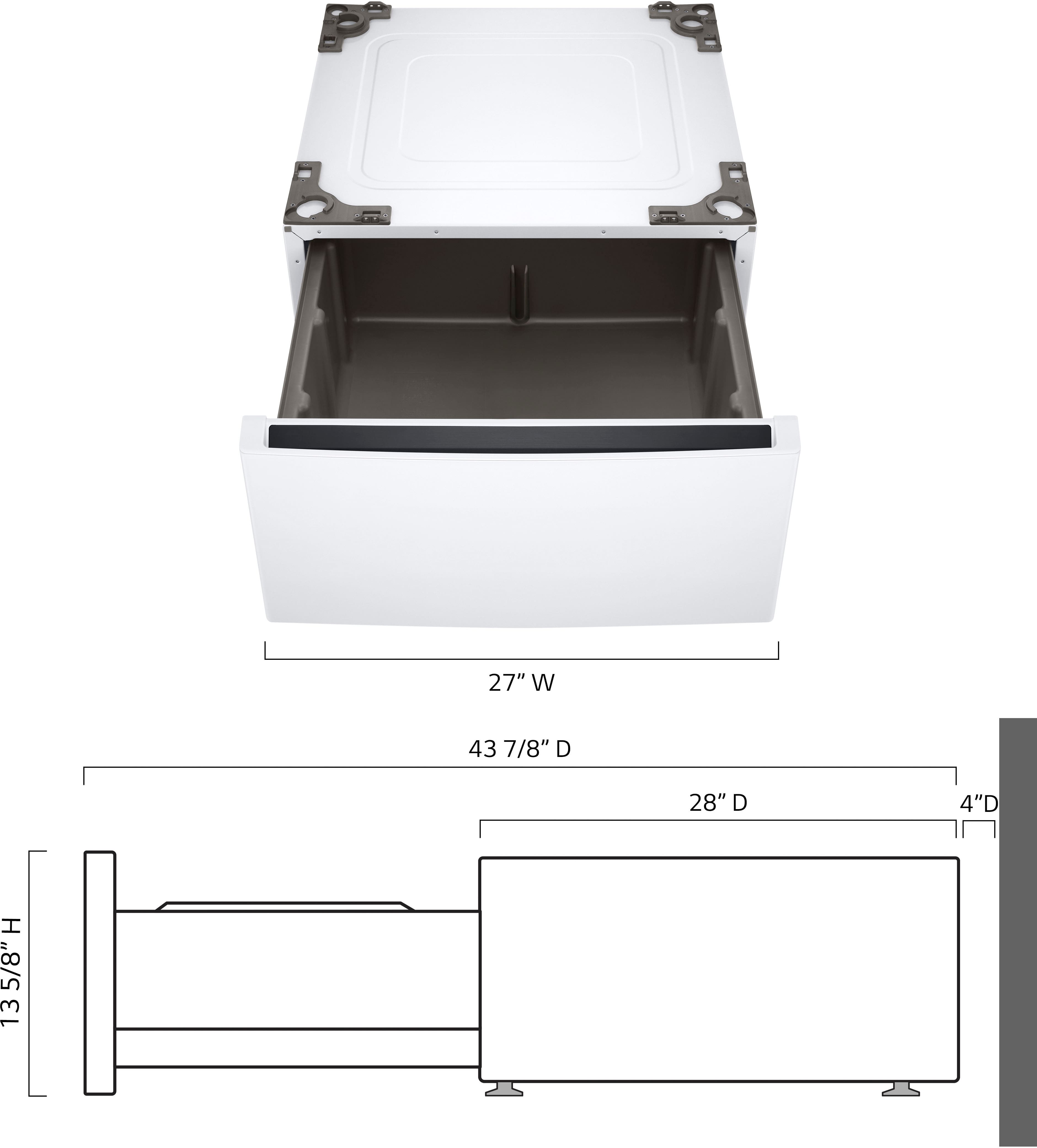LG 27" Pedestal Storage Drawer for Washer/Dryer WDP6W - Image 2