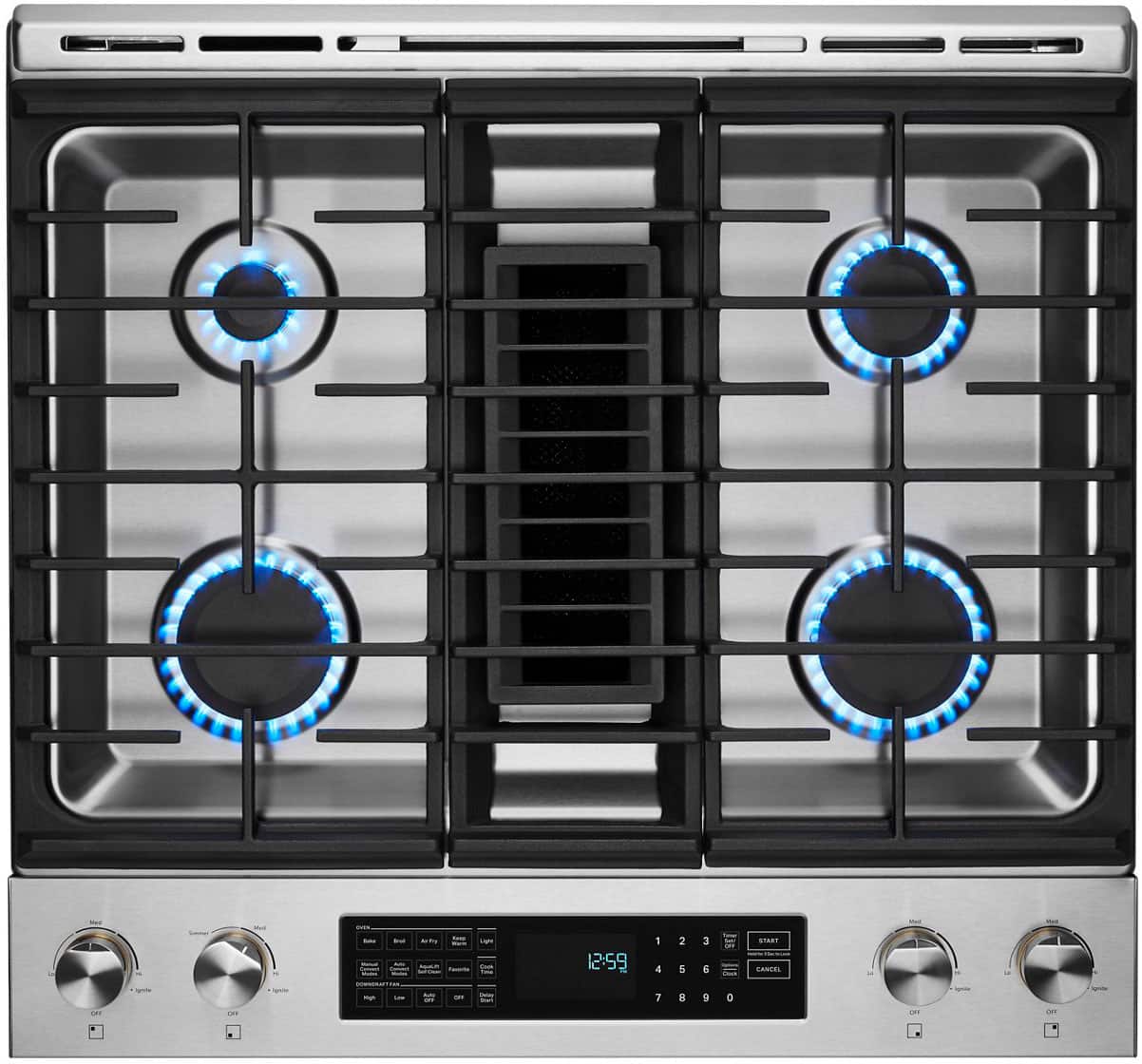 JennAir 30" Slide-In Gas Range 6.2 Cu. Ft Convection Stainless Steel JDS1750ML - Image 4