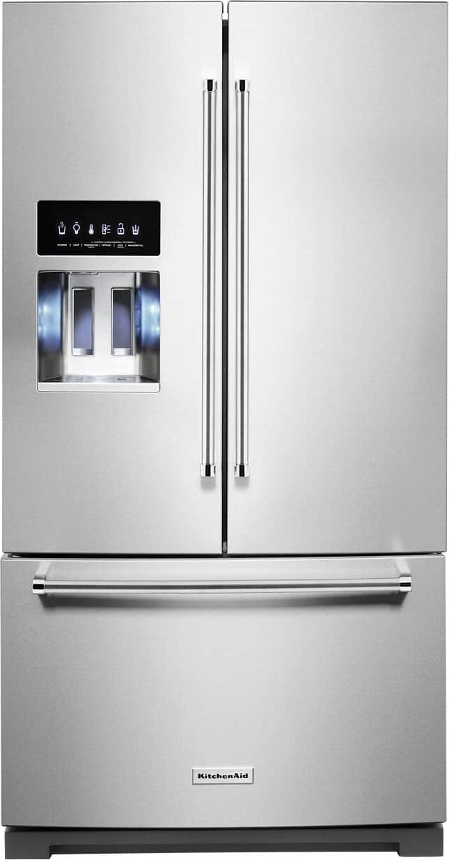 KitchenAid 27" French Door Refrigerator 27 Cu. Ft Stainless Steel KRFF577KPS - Image 1