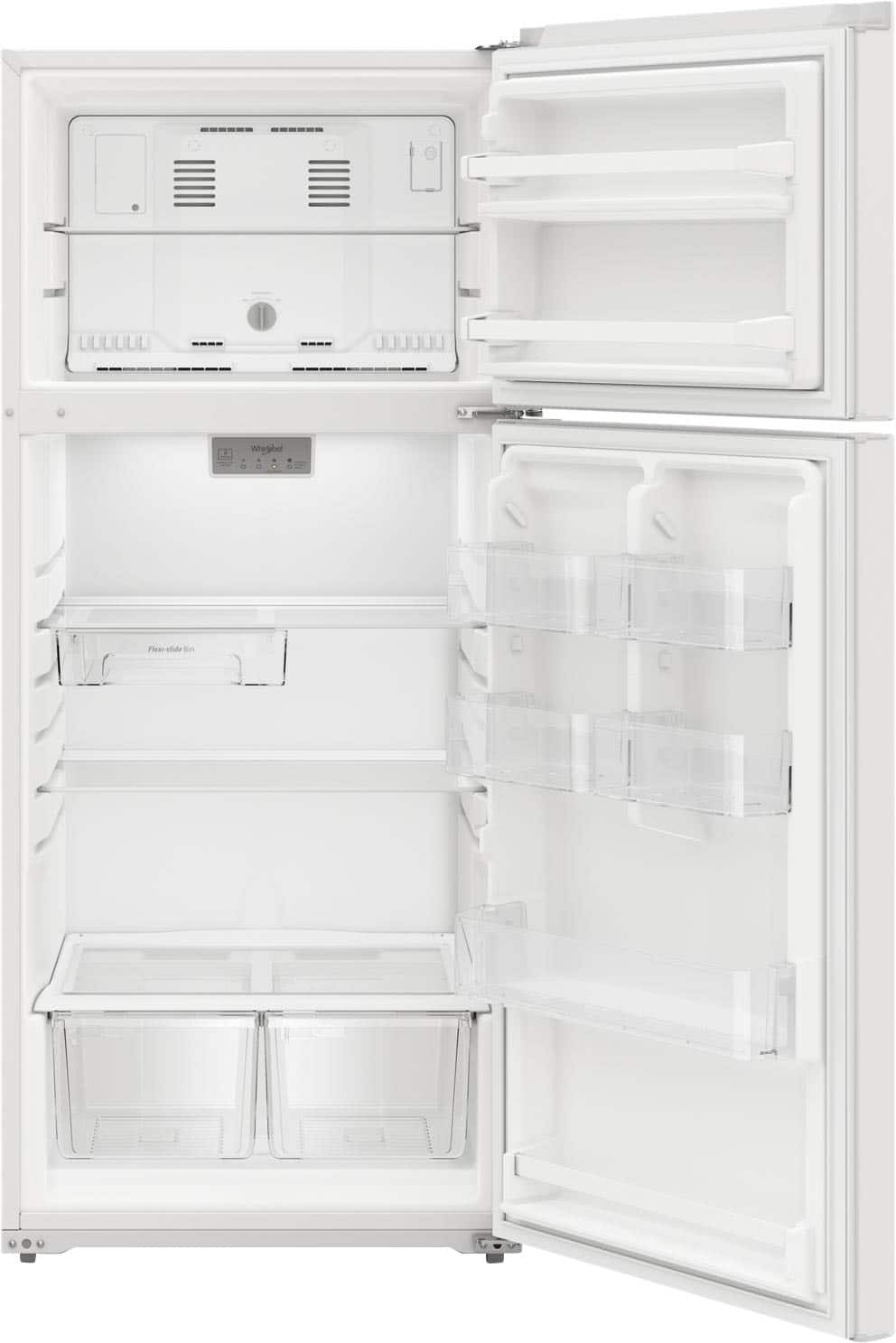 Whirlpool 28" Top Freezer Refrigerator 16.3 cu. ft White WRTX5028PW - Image 2