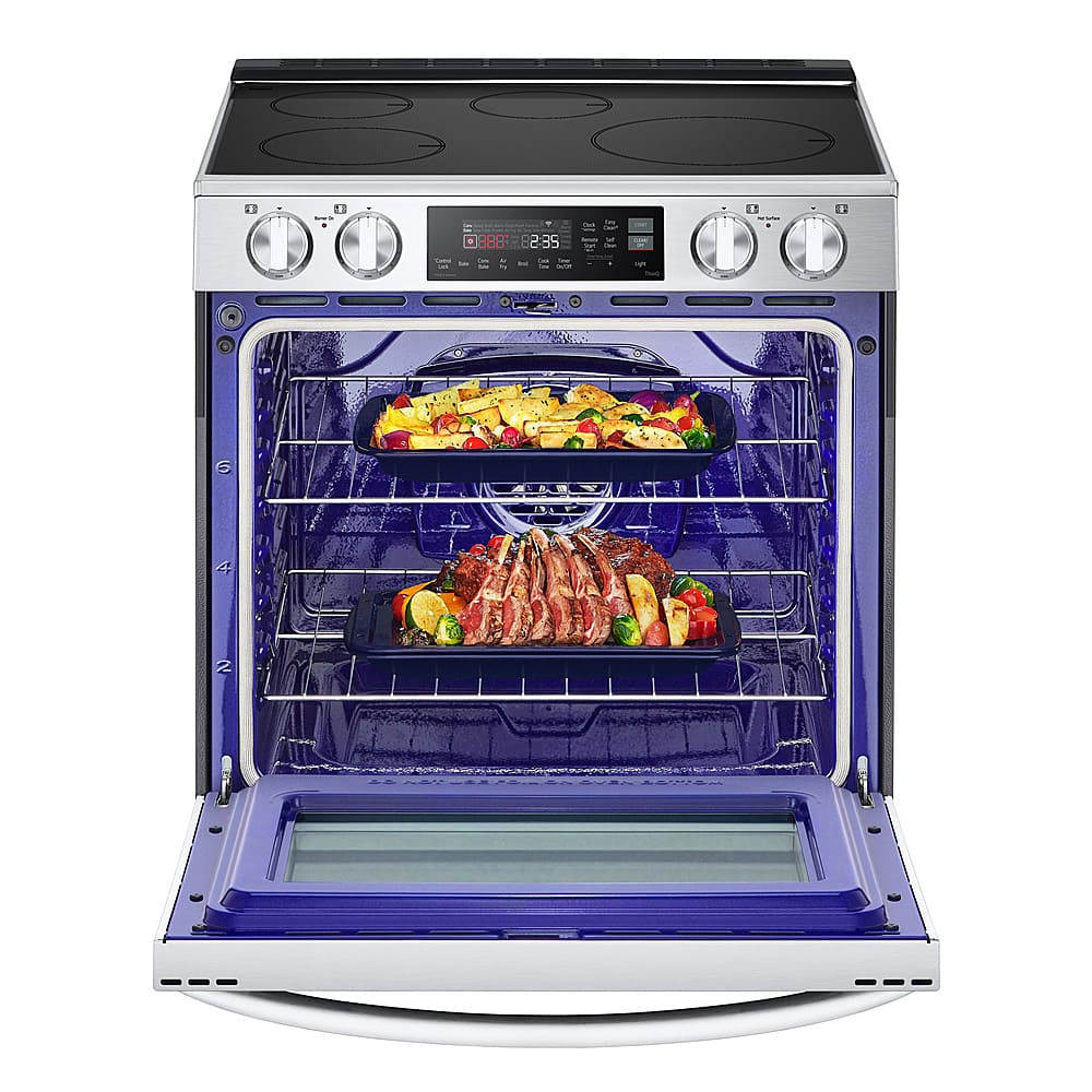 LG 30" Slide-In Electric Induction Convection Range Stainless Smart LSIL6334FE - Image 2