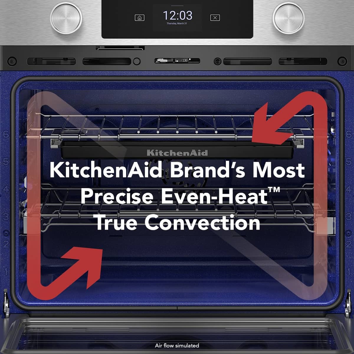 KitchenAid 30" Smart Built-In Single Electric Convection Wall Oven KOES730SPS - Image 3