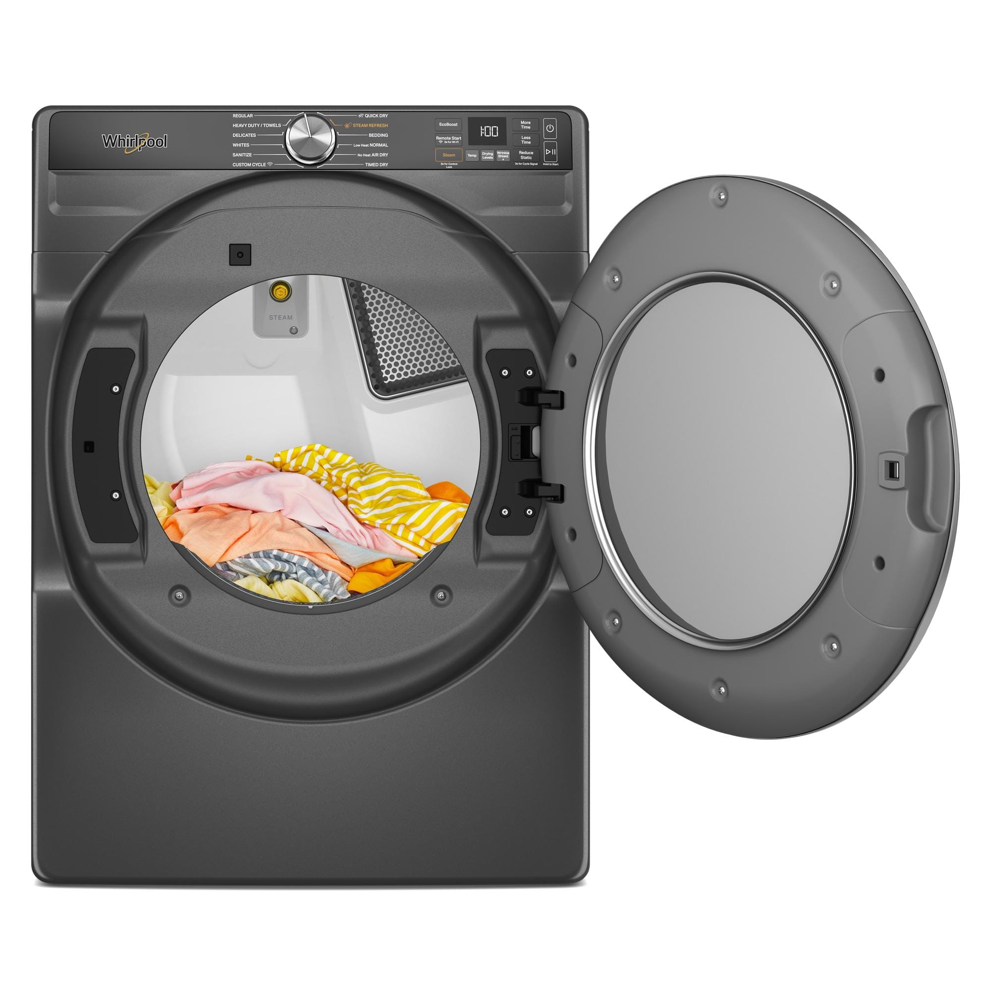Whirlpool Electric Front Load Dryer 7.4 Cu. Ft Smart Steam Black WED6720RU - Image 3