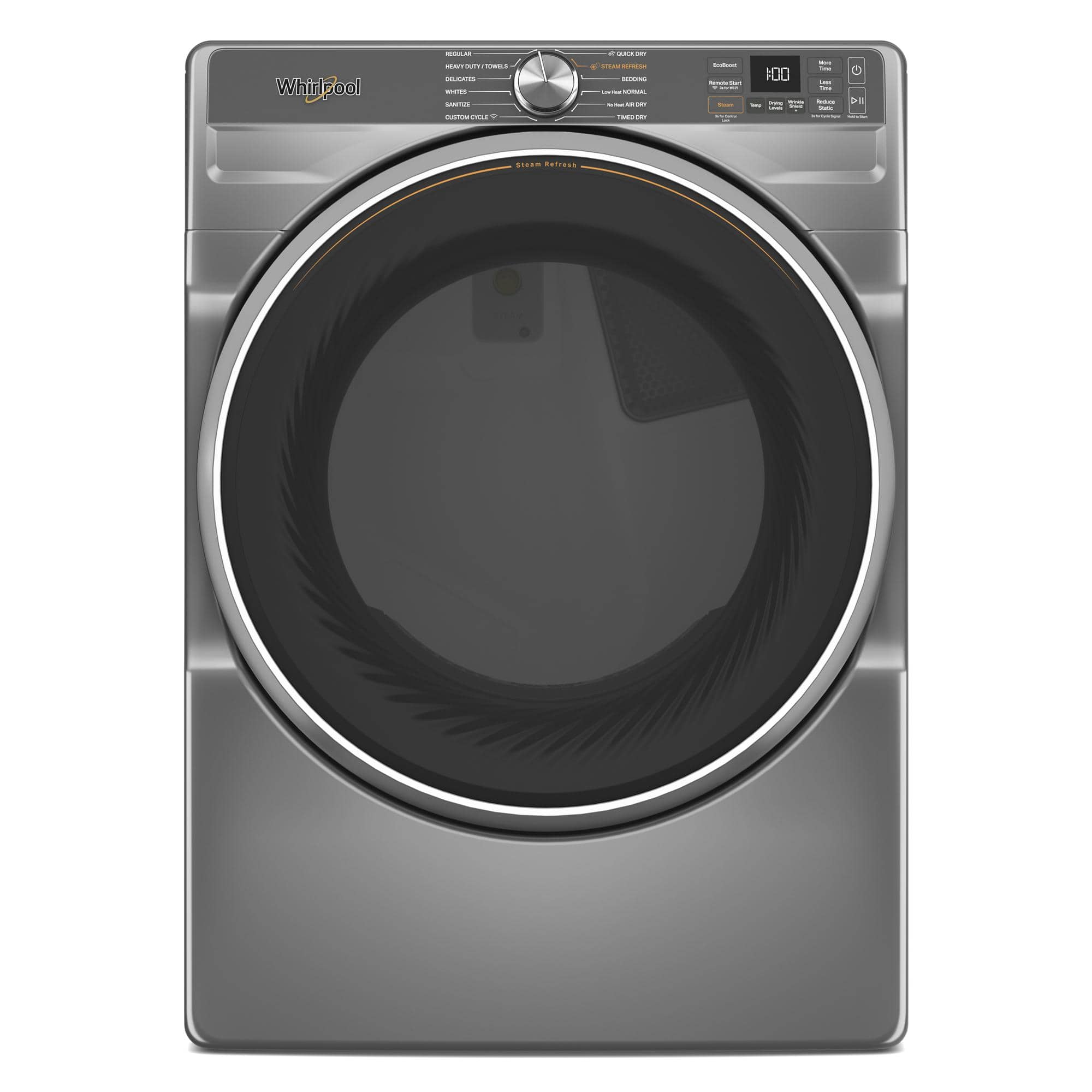 Whirlpool Electric Stackable Dryer 7.4 Cu. Ft Smart Steam Silver WED6720RR - Image 1