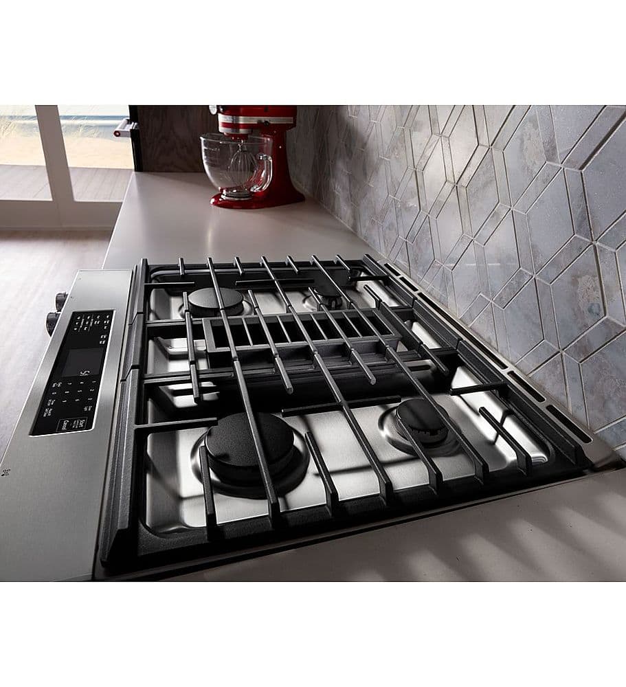 KitchenAid 30" Slide-In Gas Range 6.4 cu. ft Convection Stainless KSDG950ESS - Image 4