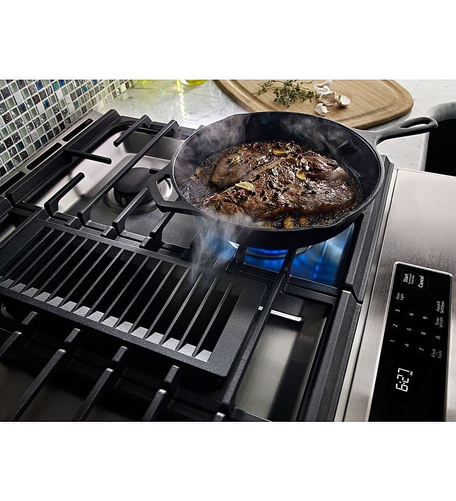 KitchenAid 30" Slide-In Gas Range 6.4 cu. ft Convection Stainless KSDG950ESS - Image 8