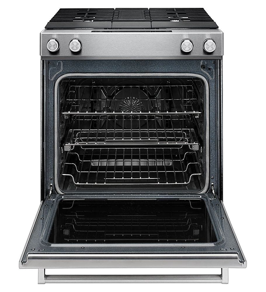 KitchenAid 30" Slide-In Gas Range 6.4 cu. ft Convection Stainless KSDG950ESS - Image 2