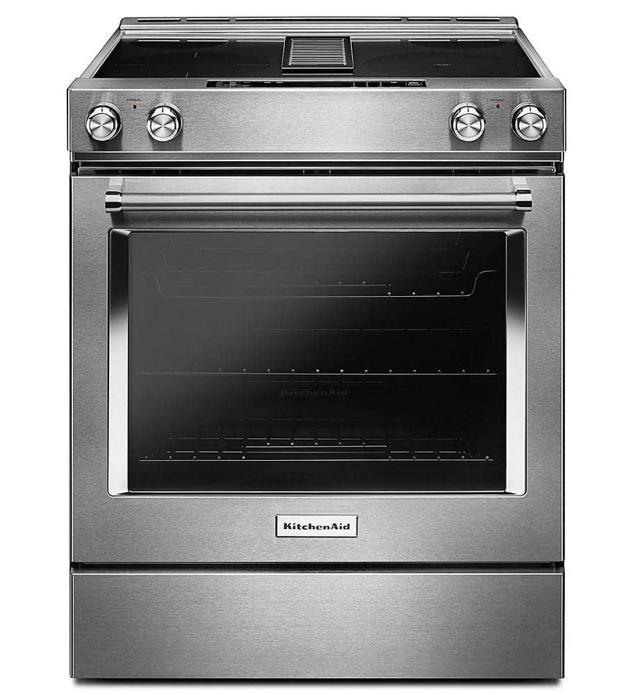 KitchenAid Slide-In Electric Downdraft Convection Range 6.4 Cu. Ft KSEG950ESS - Image 1