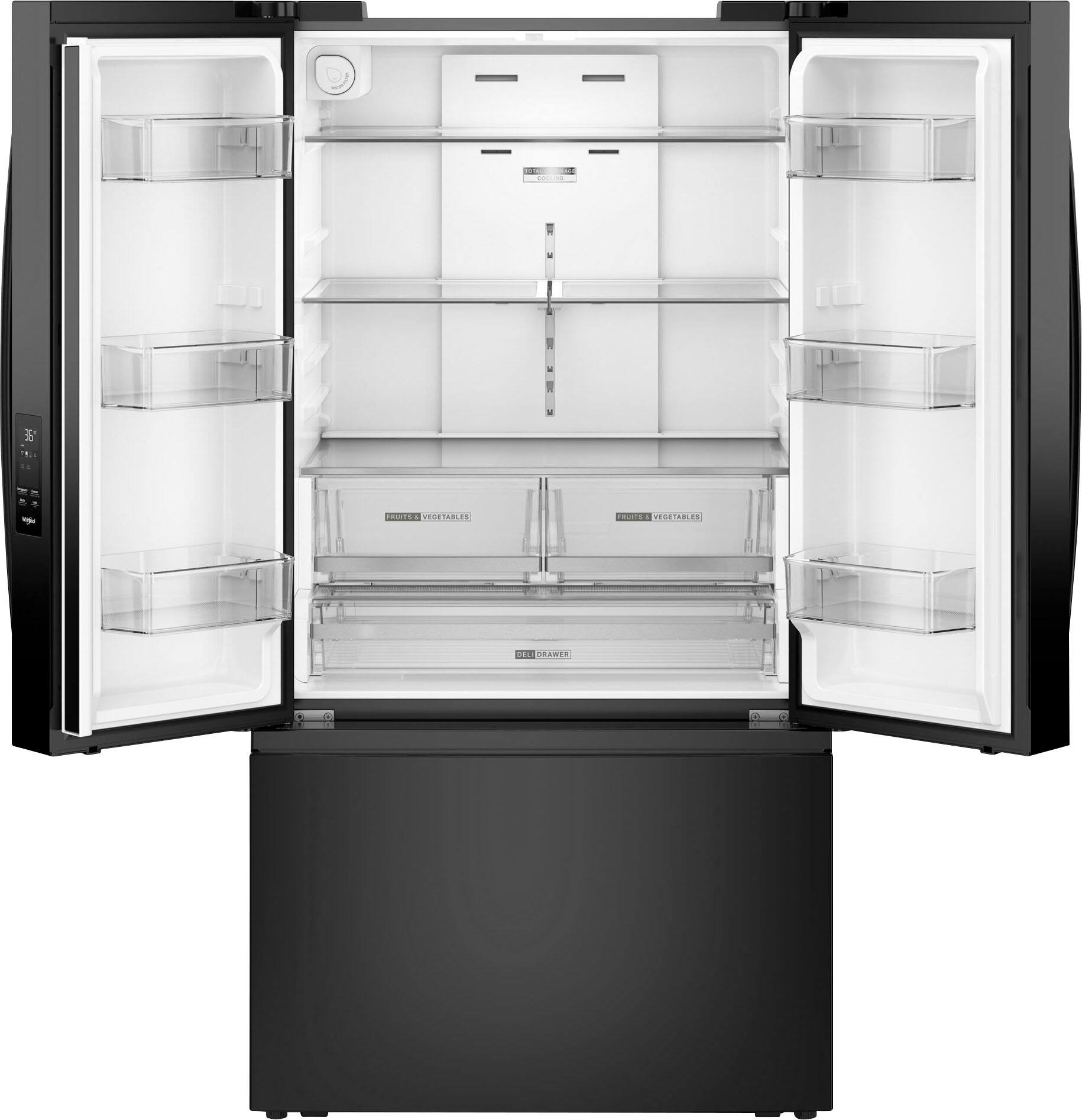 Whirlpool 31 Cu.Ft 36" French Door Refrigerator WRFF3136SB ENERGY STAR Black - Image 2