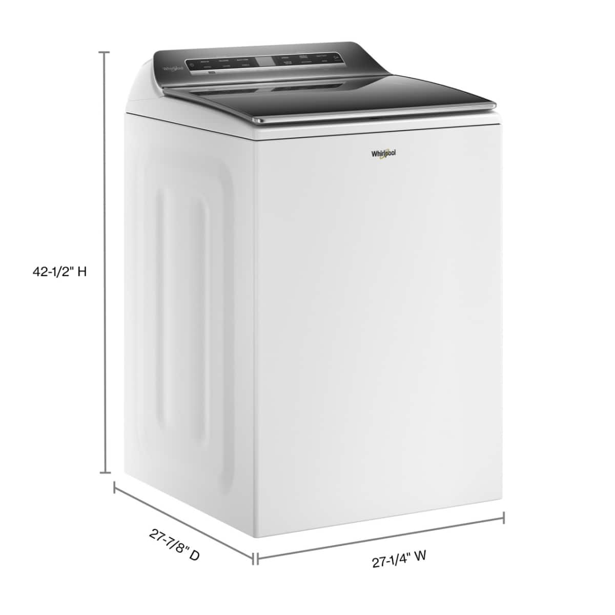 Whirlpool Top Load Washer 2-in-1 Removeable Agitator 5.3 Cu. Ft Smart WTW8127LW - Image 3