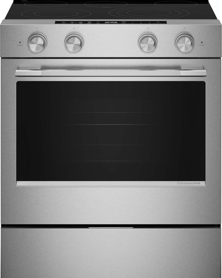 KitchenAid 30" Slide-In Electric Convection Range 5.3 cu. ft Smart KSES330SPS - Image 1