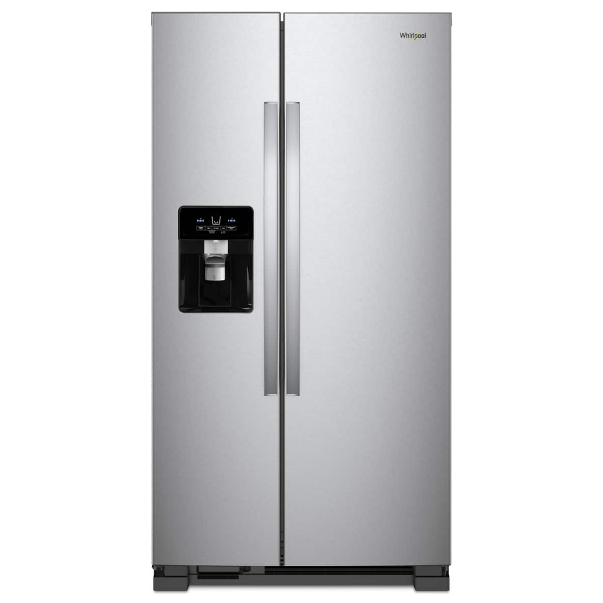 Whirlpool 33" Side-by-Side Refrigerator 21 cu. ft Stainless Steel WRS321SDHZ - Image 1