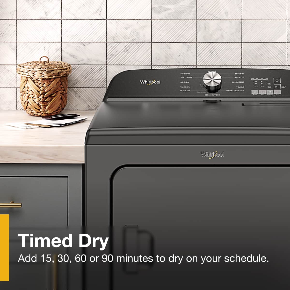 Whirlpool Electric Dryer 7.0 Cu. Ft WED6150PB - Image 8