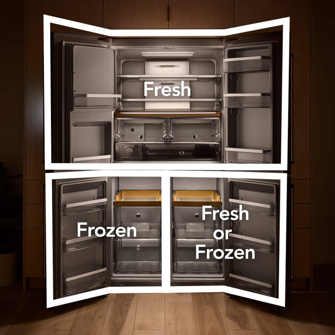 KitchenAid 36" French Door Refrigerator 19.4 cu. ft Stainless Steel KRQC736RPS - Image 8