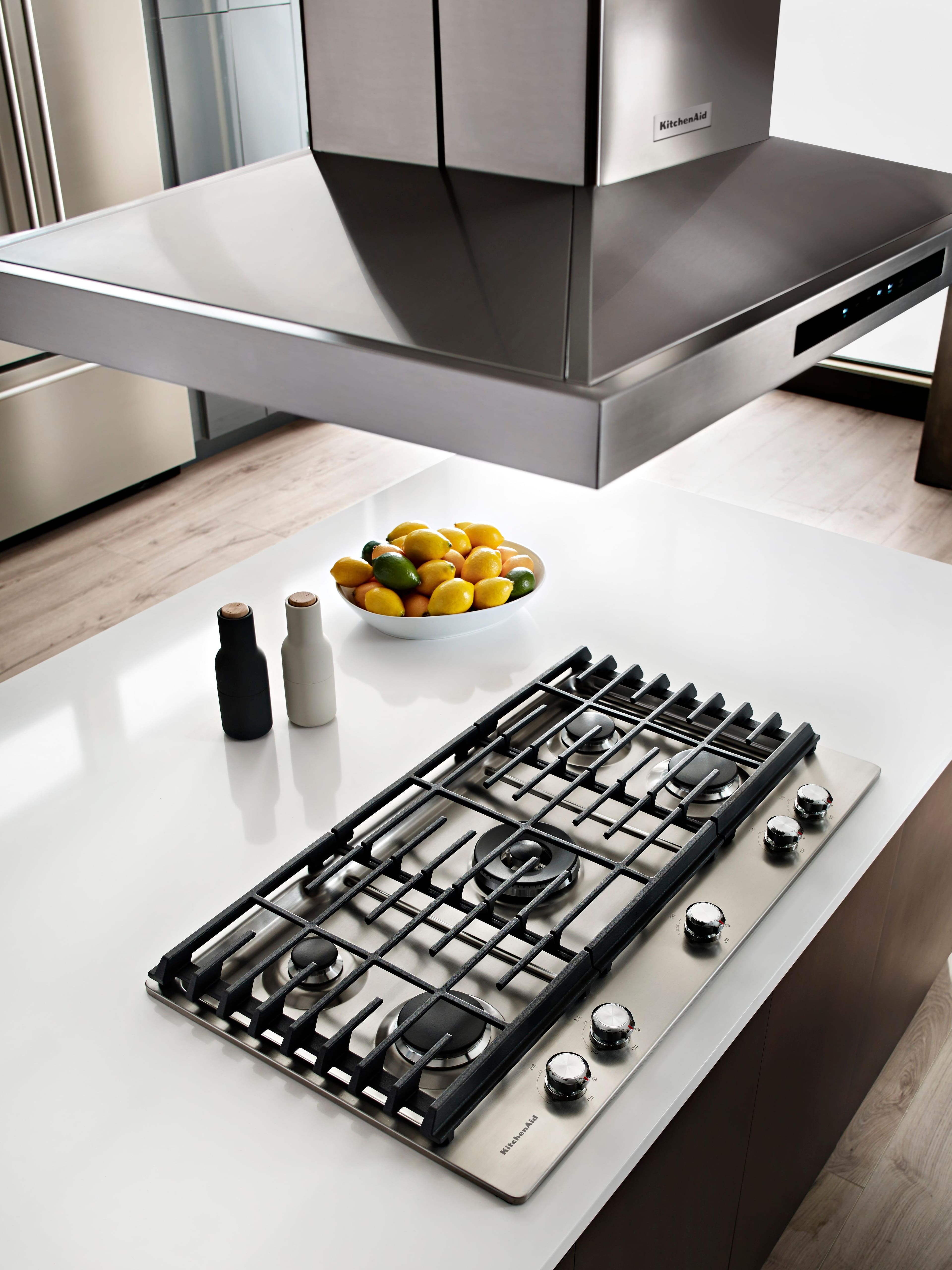 KitchenAid 36" Gas Cooktop Stainless Steel KCGS556ESS - Image 2