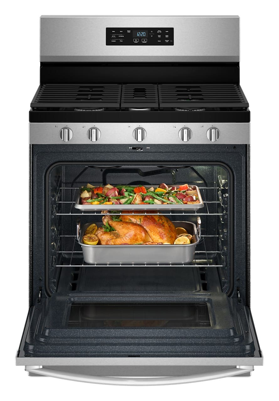 Whirlpool 30" Freestanding Gas Range 5.0 cu. ft Convection Steam WFGS4530SS - Image 3