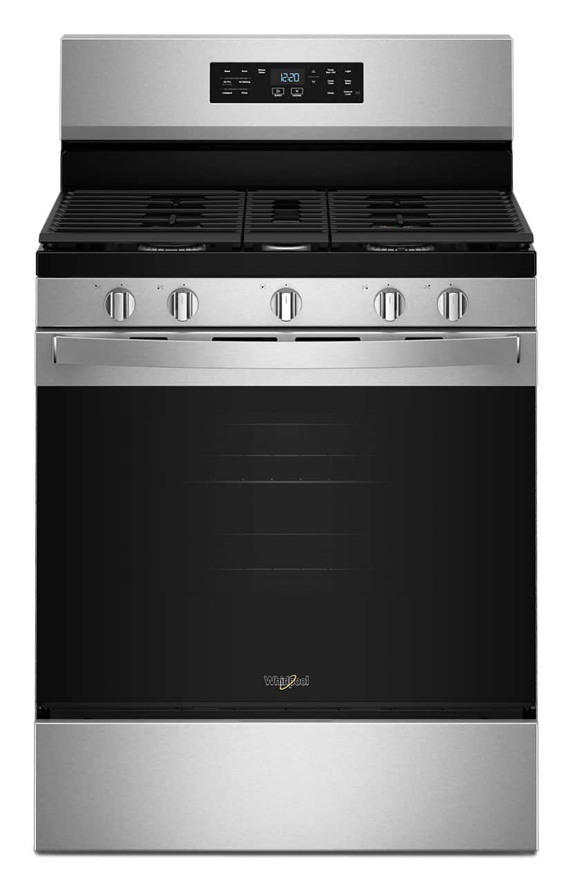 Whirlpool 30" Freestanding Gas Range 5.0 cu. ft Convection Steam WFGS4530SS - Image 1