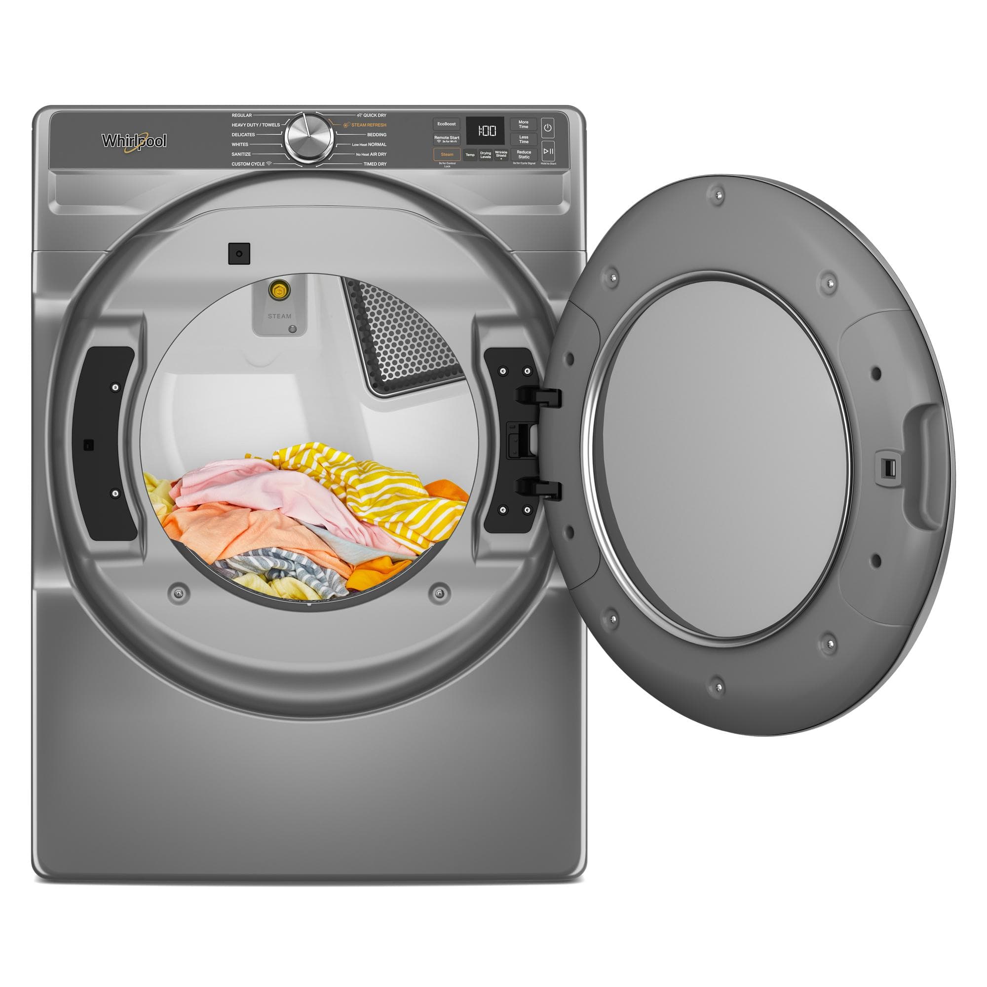 Whirlpool Electric Stackable Dryer 7.4 Cu. Ft Smart Steam Silver WED6720RR - Image 7