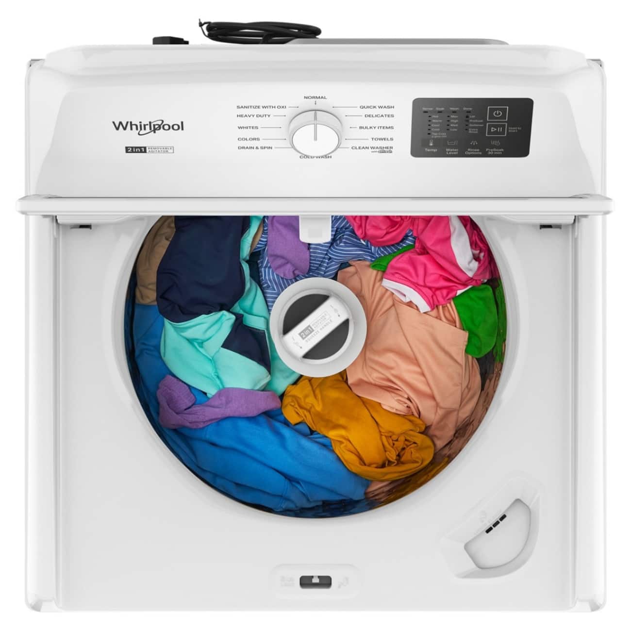 Whirlpool Top Load Washer w/ 2-in-1 Agitator 4.3 Cu. Ft White WTW4307SW - Image 6