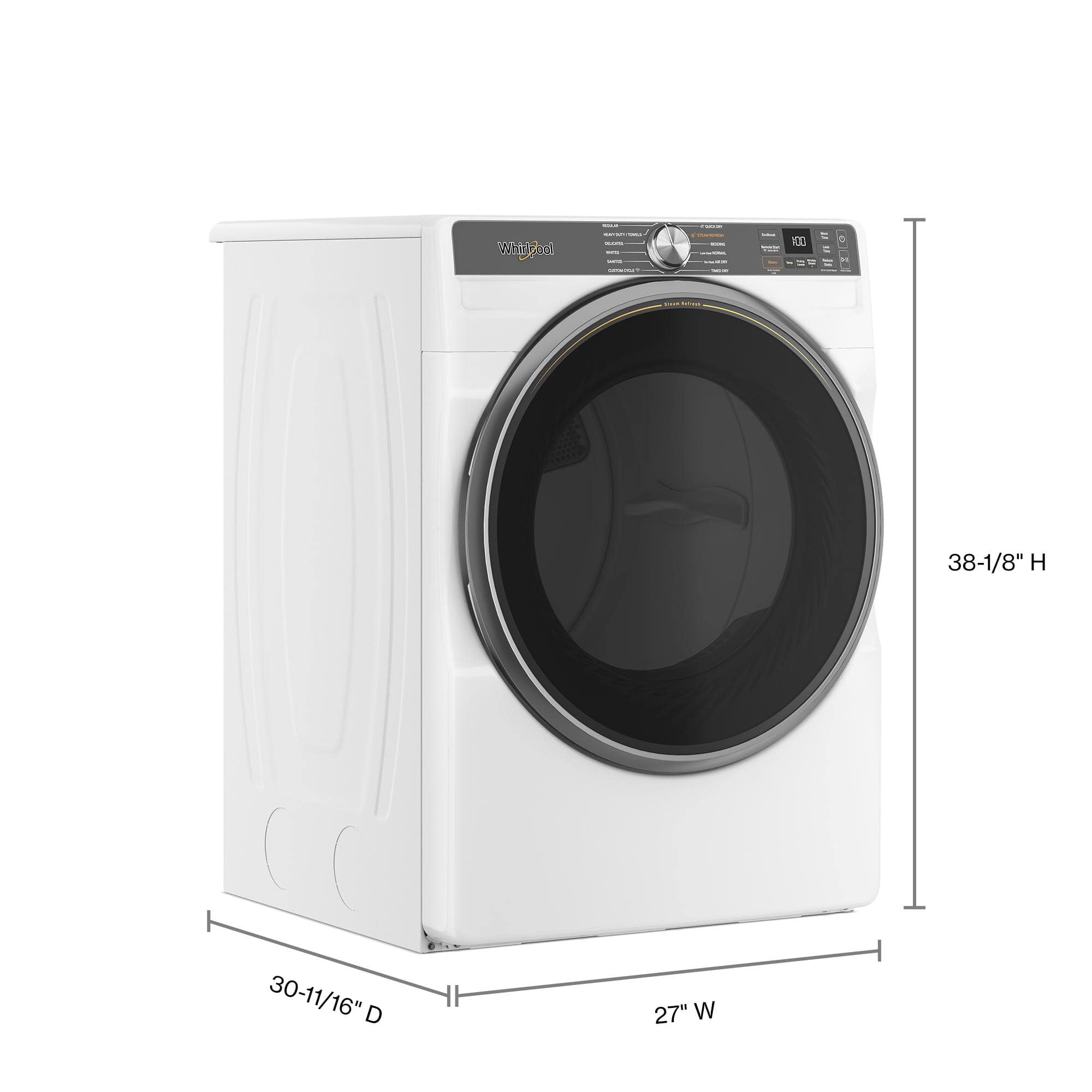 Whirlpool Gas Dryer 7.4 Cu. Ft Smart Steam WGD6720RW - Image 2