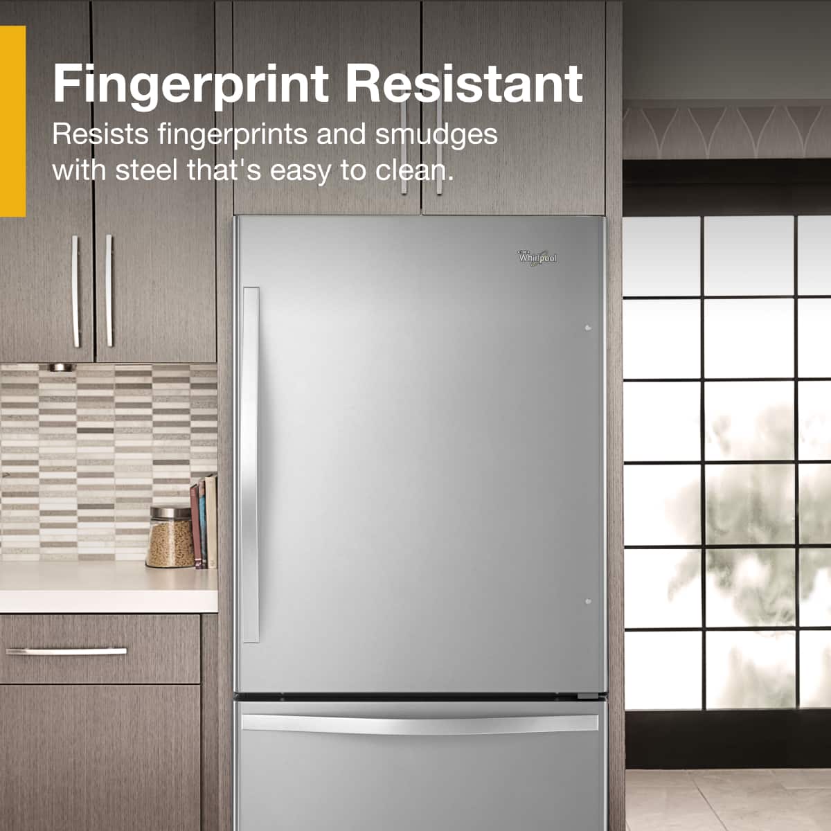 Whirlpool 33" Bottom Freezer Refrigerator 22 cu. ft Stainless Steel WRB322DMBM - Image 9