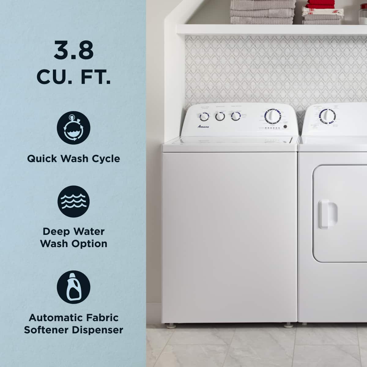 Amana Top Load Washer 3.8 Cu. Ft NTW4519JW - Image 2