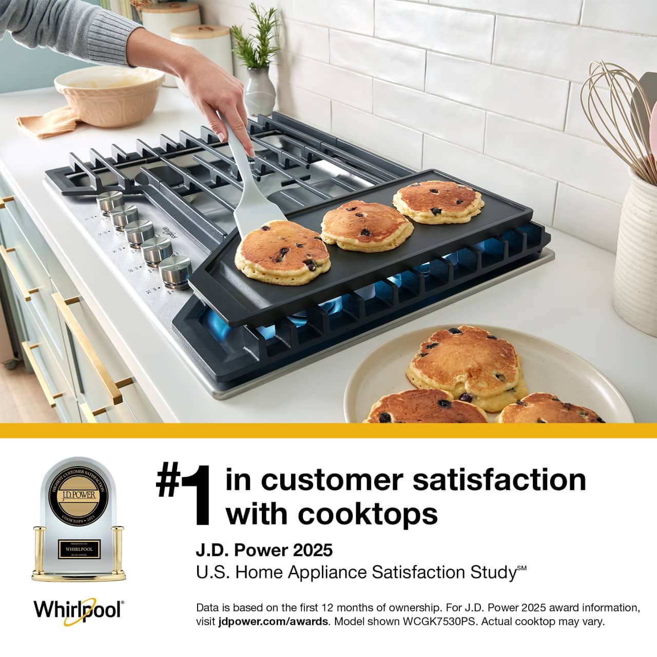 Whirlpool 36" Gas Cooktop Stainless Steel WCG97US6HS - Image 8