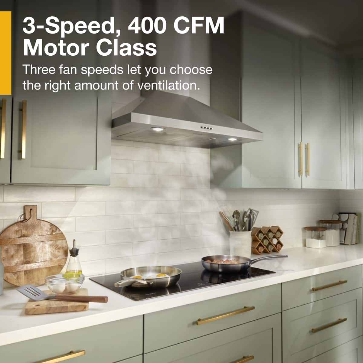 Whirlpool 30" 400 CFM Wall-Mount Chimney Range Hood Stainless Steel WVW53UC0LS - Image 8