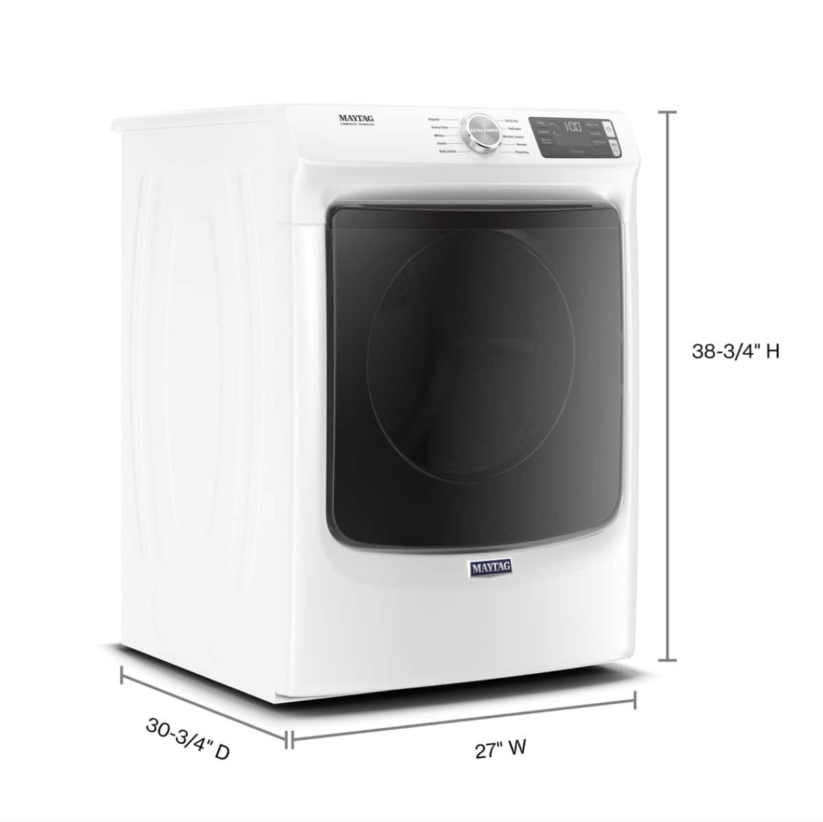 Maytag Electric Front Load Dryer Stackable 7.3 Cu. Ft MED5630HW - Image 3