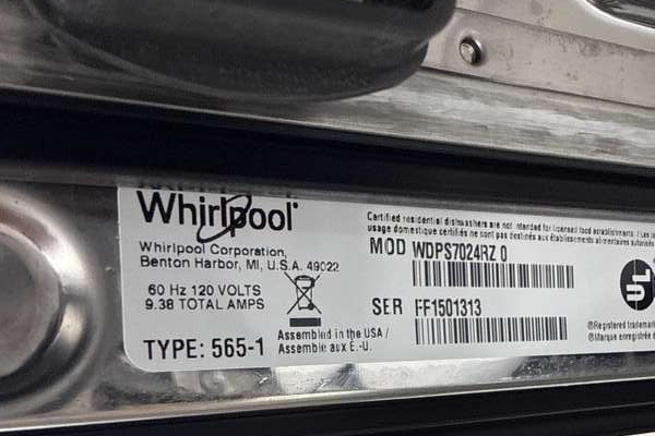 Whirlpool Top Control Built-In Dishwasher 41 dBA Stainless Steel WDPS7024RZ - Assessment Photo 10