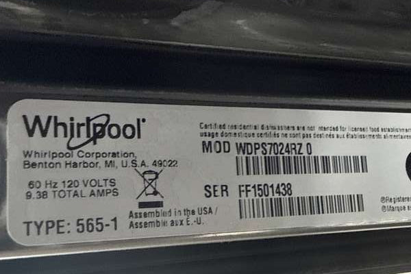 Whirlpool Top Control Built-In Dishwasher 41 dBA Stainless Steel WDPS7024RZ - Assessment Photo 10