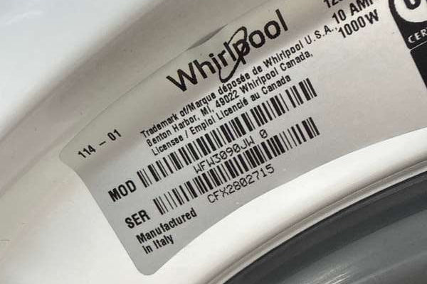 Whirlpool 24" Front Load Stackable Compact Washer 1.9 Cu. Ft WFW3090JW - Assessment Photo 10