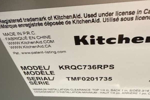 KitchenAid 36" French Door Refrigerator 19.4 cu. ft Stainless Steel KRQC736RPS - Assessment Photo 10
