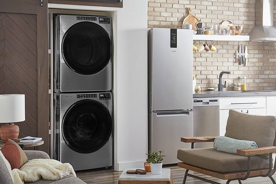 Whirlpool Stackable Electric Dryer 7.4 cu. ft Smart Chrome Shadow WED6605MC - Assessment Photo 10