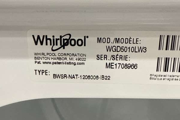 Whirlpool Gas Dryer 7.0 Cu. Ft WGD5010LW - Assessment Photo 10