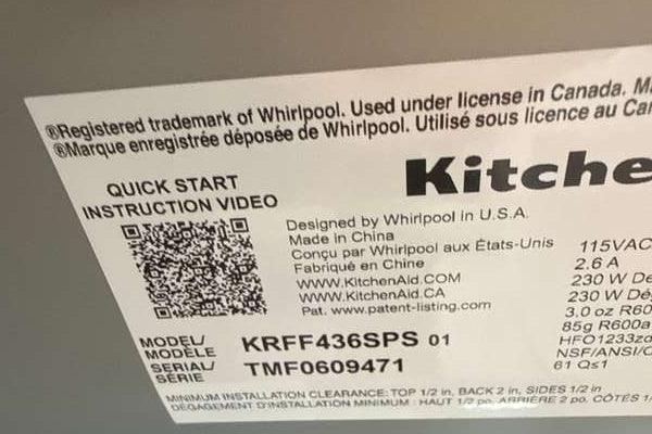 KitchenAid 36" French Door Refrigerator 30 cu. ft Stainless Steel KRFF436SPS - Assessment Photo 11
