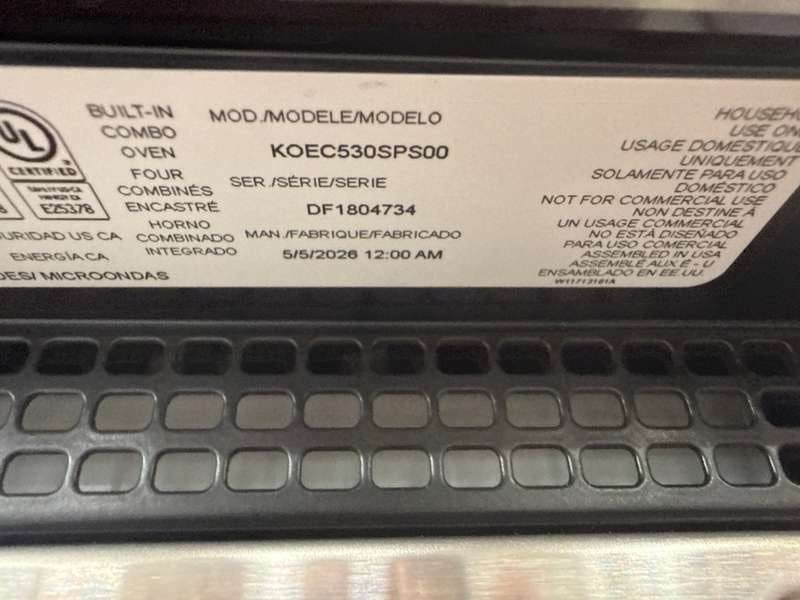 KitchenAid 30" Built-In Convection Wall Oven w/ Microwave Stainless KOEC530SPS - Assessment Photo 11