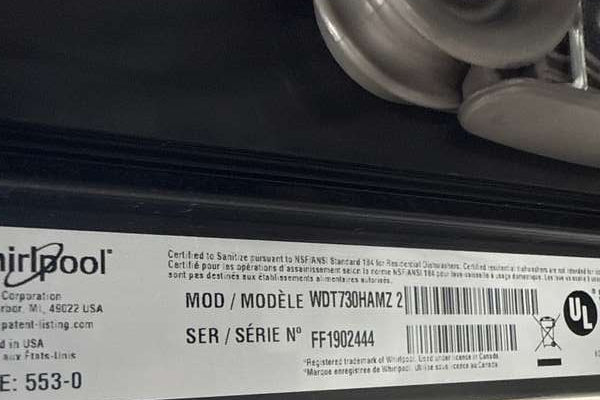 Whirlpool 24" 51 dBA Dishwasher w/ 3rd Rack Stainless Steel WDT730HAMZ - Assessment Photo 11