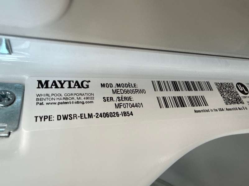 Maytag Electric Dryer w/ Extra Power & Pet Pro Option 7.0 Cu. Ft MED5605RW - Assessment Photo 11